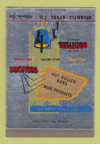 Matchbook Cover - Dixisteel Atlantic Steel Atlanta GA SAMPLE 40 Strike
