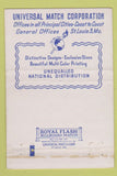 Matchbook Cover - Universal Match Bert Schlain Detroit MI 40 Strike