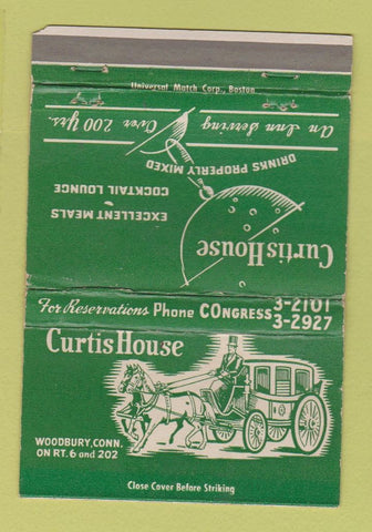 Matchbook Cover - Curtis House Woodbury CT WEAR 40 Strike