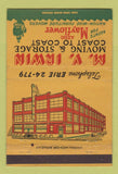 Matchbook Cover - MV Irwin Moving Storage Mayflower  40 Strike