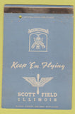 Matchbook Cover - Scott Field IL WWII postcard WEAR 40 Strike
