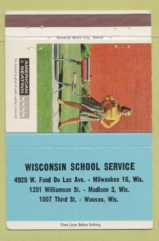 Matchbook Cover - American Seating Desks Madison Wausau WI girlie 40 Strike