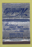 Matchbook Cover - Waukesha Motor Company WI WEAR 40 Strike
