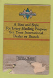 Matchbook Cover - International Harvester Tractors Hornell NY POOR 40 Strike