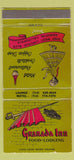 Matchbook Cover - Granada Inn Anaheim CA Girlie STAINED WORN 30 Strike