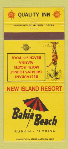 Matchbook Cover - Bahia Beach Ruskin FL  girlie #978 30 Strike