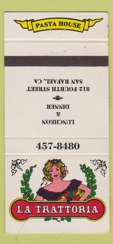 Matchbook Cover - La Trattoria San Rafael CA girlie 30 Strike
