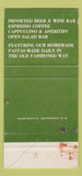 Matchbook Cover - La Trattoria San Rafael CA girlie 30 Strike