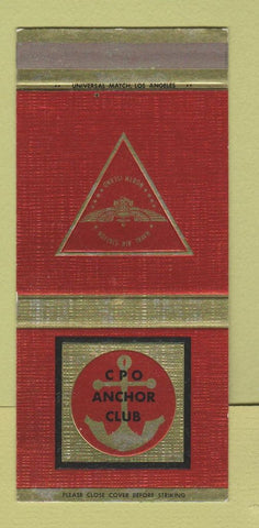 Matchbook Cover - CPO Anchor Club North Island San Diego CA 30 Strike