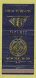 Matchbook Cover - Admiral Kidd Officers Mess San Diego CA 30 Strike