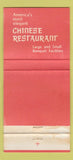 Matchbook Cover - Empress of China Chinese San Francisco CA WEAR 30 Strike