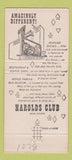 Matchbook Cover - Harolds Club Casino Reno NV girlie #1278 CREASE 30 Strike