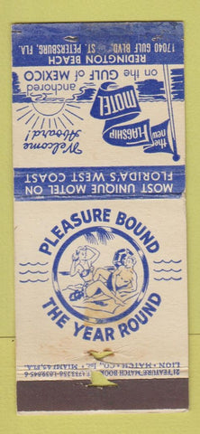 Matchbook Cover - Flagship Motel St Petersburg FL girlie WORN 21 Strike Feature