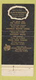 Matchbook Cover - Anthony Hotels Hot Springs AR? girlie #676 30 Strike