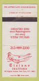 Matchbook Cover - Tiziano Pizza New York City nude girlie #1563 30 Strike