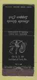 Matchbook Cover - Lincoln Woods Supper Club POOR STRIKER girlie 30 Stick