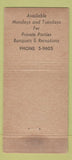 Matchbook Cover - Lincoln Woods Supper Club POOR STRIKER girlie 30 Stick