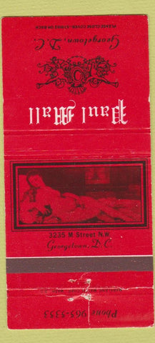 Matchbook Cover - Paul Mall Georgetown Washington DC girlie 30 Strike