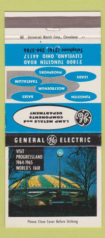 Matchbook Cover - 1964 New York World's Fair General Electric #2 30 Strike
