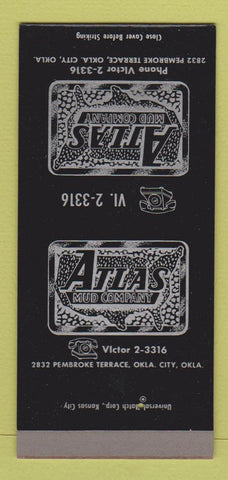 Matchbook Cover - Atlas Mud Company Oklahoma City OK SAMPLE 30 Strike
