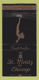 Matchbook Cover - St Moritz Chicago IL girlie WORN 30 Strike