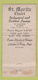 Matchbook Cover - St Moritz Chicago IL girlie WORN 30 Strike