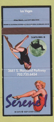 Matchbook Cover - Serene Las Vegas NV Camel Cigarettes girlie 30 Strike