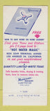 Matchbook Cover - Gas Water Heaters girlie Los Angeles CA 30 Strike