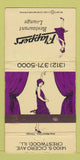 Matchbook Cover - Flappers Restaurant Crestwood IL girlie 30 Strike