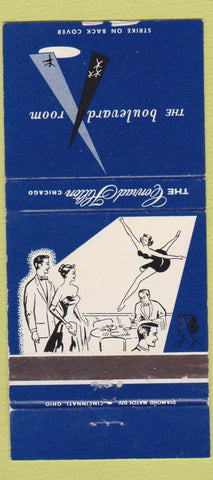 Matchbook Cover - Boulevard Room Hilton Hotel Chicago IL girlie 30 Strike