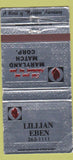 Matchbook Cover - Maryland Match Corp Lillian Eben WEAR 30 Strike