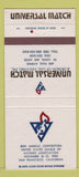 Matchbook Cover - Universal Match St Louis MO 1980 30 Strike