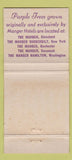 Matchbook Cover - Purple Tree Cleveland NYC Rochester 30 Strike