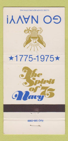Matchbook Cover - US Navy Spirit of 75 30 Strike