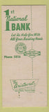 Matchbook Cover - 1st National Bank Pierre SD SAMPLE 30 Strike