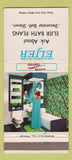 Matchbook Cover - Eljer Plumbing girlie STAINED 30 Strike
