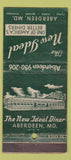 Matchbook Cover - New Ideal Diner Aberdeen MD WORN  30 Stick #5