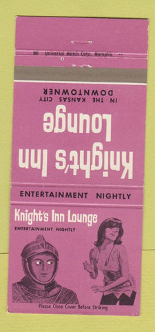Matchbook Cover - Knight's Inn Lounge Kansas City girlie 30 Strike