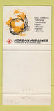 Matchbook Cover - Korean Air Lines Hyatt Hong Kong girlie 30 Strike