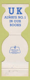 Matchbook Cover - Kentucky Wildcats UK #1 In Our Books Contour
