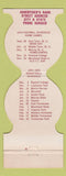 Matchbook Cover - Eastern Kentucky Colonels 1974 Football Schedule Contour