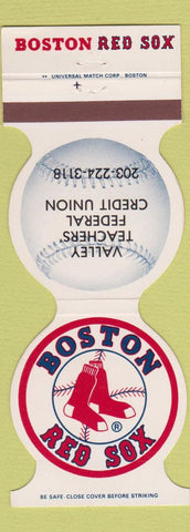 Matchbook Cover - Boston Red Sox Valley Teachers Credit Union 1982 Schedule