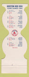 Matchbook Cover - Boston Red Sox Valley Teachers Credit Union 1982 Schedule