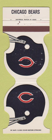 Matchbook Cover - Chicago Bears 1980 Schedule Ettco Wire Ridgewood NY WORN