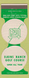 Matchbook Cover - Elkins Ranch Golf Course Filmore CA Jewelite
