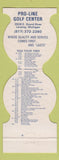 Matchbook Cover - PGA Tour Golf 1983 Lansing MI Golf Center Contour