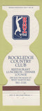 Matchbook Cover - PGA Tour Golf Rockledge Country Club West Hartford Contour