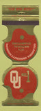 Matchbook Cover - Oklahoma Sooners 1975 Schedule Del City OK Bank WEAR Contour