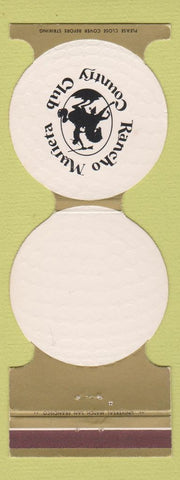 Matchbook Cover - Rancho Murietta Country Club CA WORN Contour