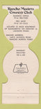 Matchbook Cover - Rancho Murietta Country Club CA WORN Contour